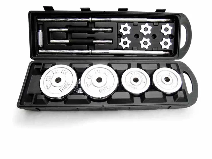 Portable Stainless Steel Dumbbell and Barbell Set Environmentally Friendly Fitness Equipment for Home Use