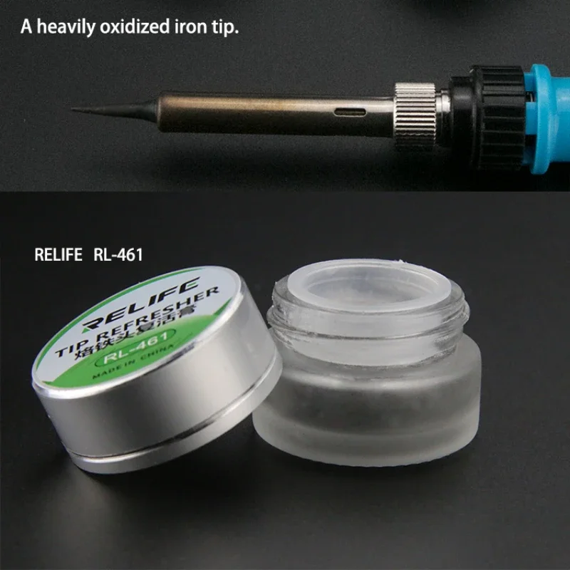 Herleven RL-461 Soldeerbout Tip Cleaner Opfriscursus Voor Het Verwijderen Van De Oxidelaag Van De Soldeertips Herstellen En Bijwerken Reparatie Tools