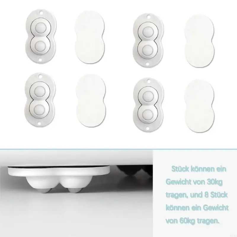 918d 8 упаковывать самоклеящиеся кастеры колеса маленькие поворотные колеса пасты