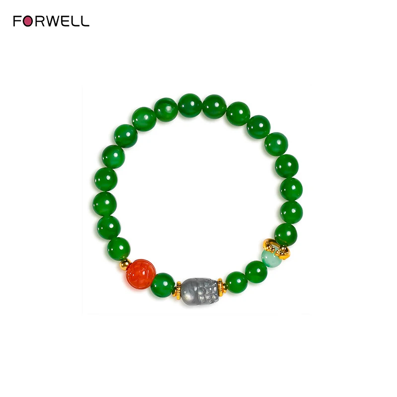 

FORWELL Women's Natural Hotan Jade Bracelet Fashion Jewelry Bead Accessory Hand Gifts For Grilfriend
