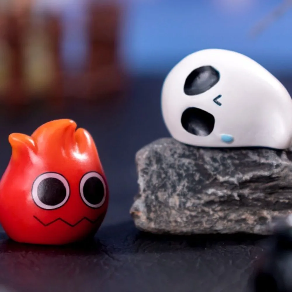 Ghost Mini ฟักทองตุ๊กตาเรซิ่นค้างคาวสีดําแมว Hallowmas บ้านตุ๊กตาอุปกรณ์เสริมฉากขนาดเล็กต้นไม้ฮาโลวีน Ghost Miniatures