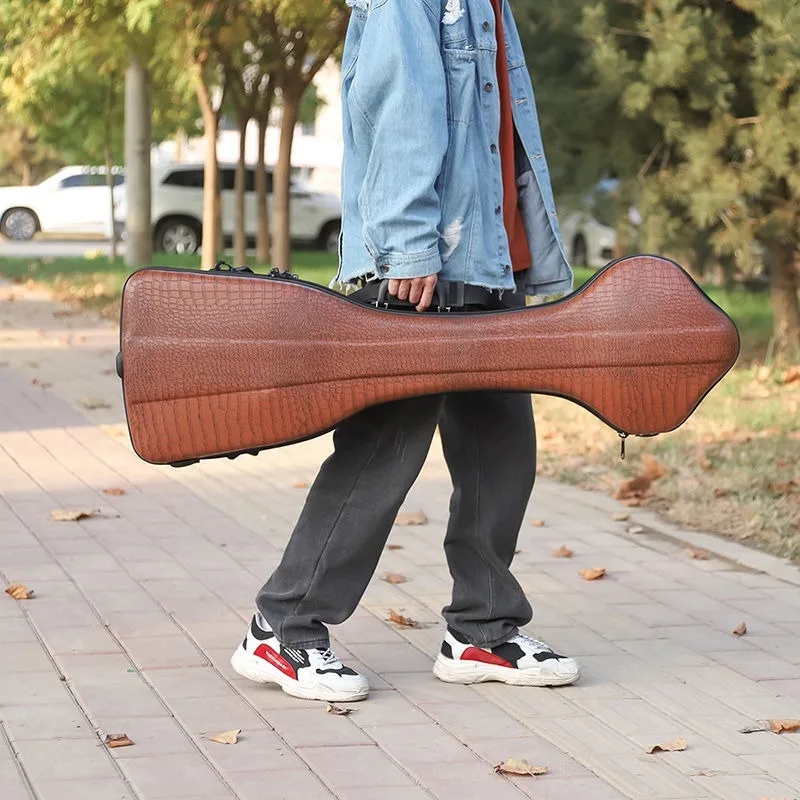 Morin Khuur Box Pressure Resistant Portable Double Backed Mongolian Morin Khuur Box Transportable Musical Instrument Case