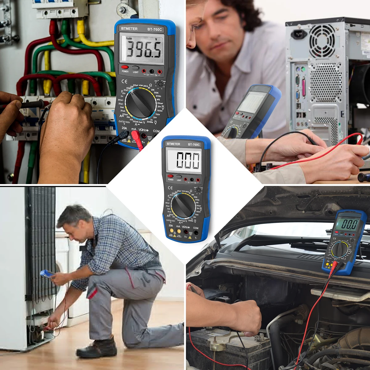 BT-760C Digital Multimeter Capacity Inductance DC/AC Voltage Test Temperature DC/AC voltage,DC/AC current,resistance,capacitance