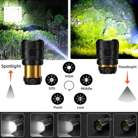 High Power XHP360 36-core Wick Headlamp LED Flashlights Telescopic Zoom Fishing Light Lamp For Camping