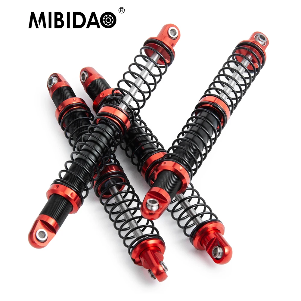 MIBIDAO 1pcs 75/85/95/105/115/125mm Adjustable Spring Shock Absorber Damper For 1/10 RC Car Axial SCX10 90046 TRX4 TRX6 D90