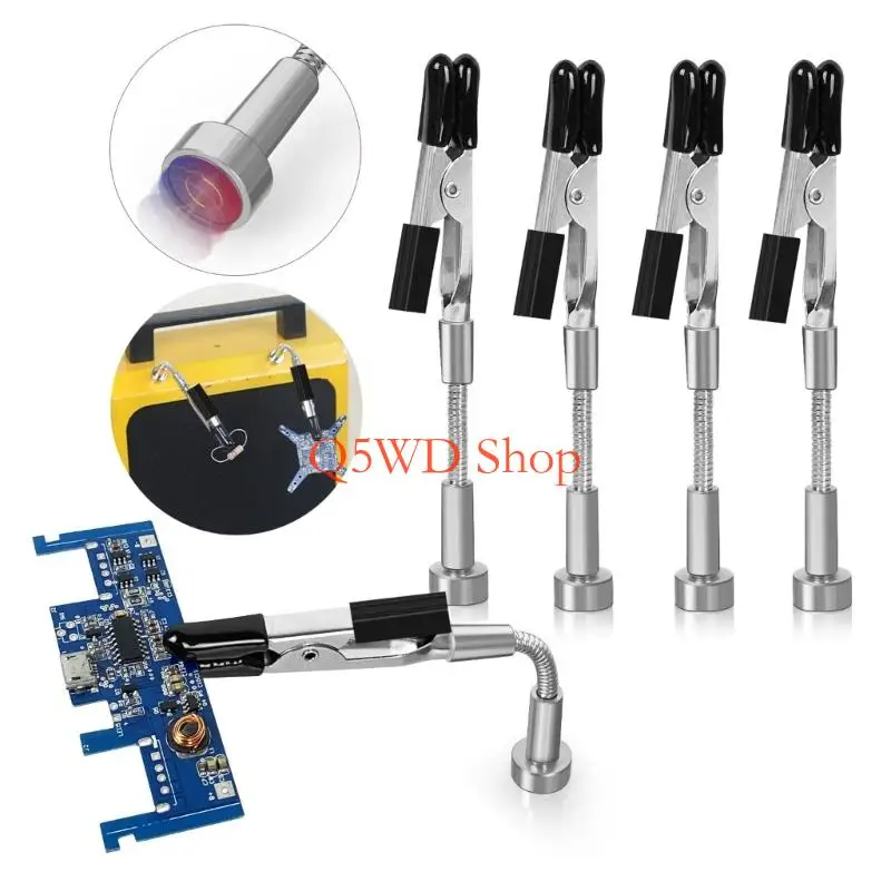 Q5WD 2/4Pcs Helping Hands Soldering Aid with Flexible Gooseneck Metal Arms