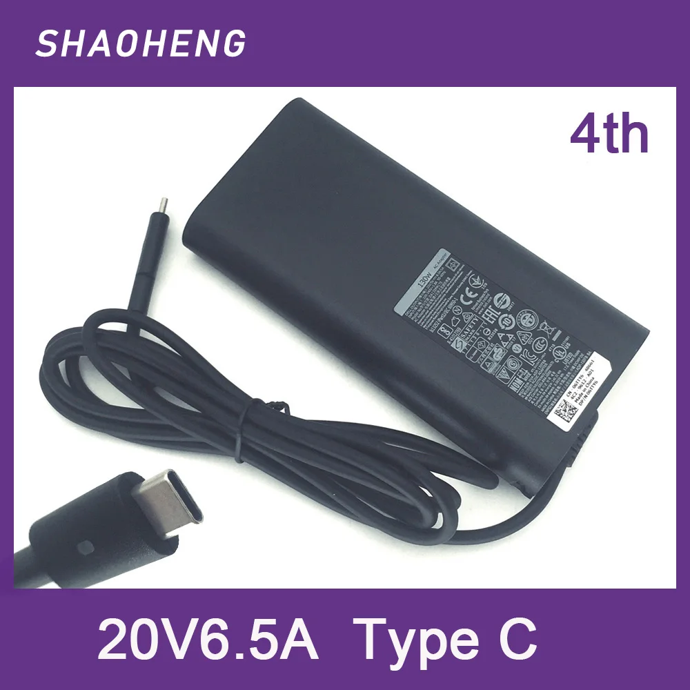 Carregador de Laptop USB Tipo C Original 130W 20V 6.5A para DELL Precision 5470 5480 5550 5560 5530 Adaptador AC