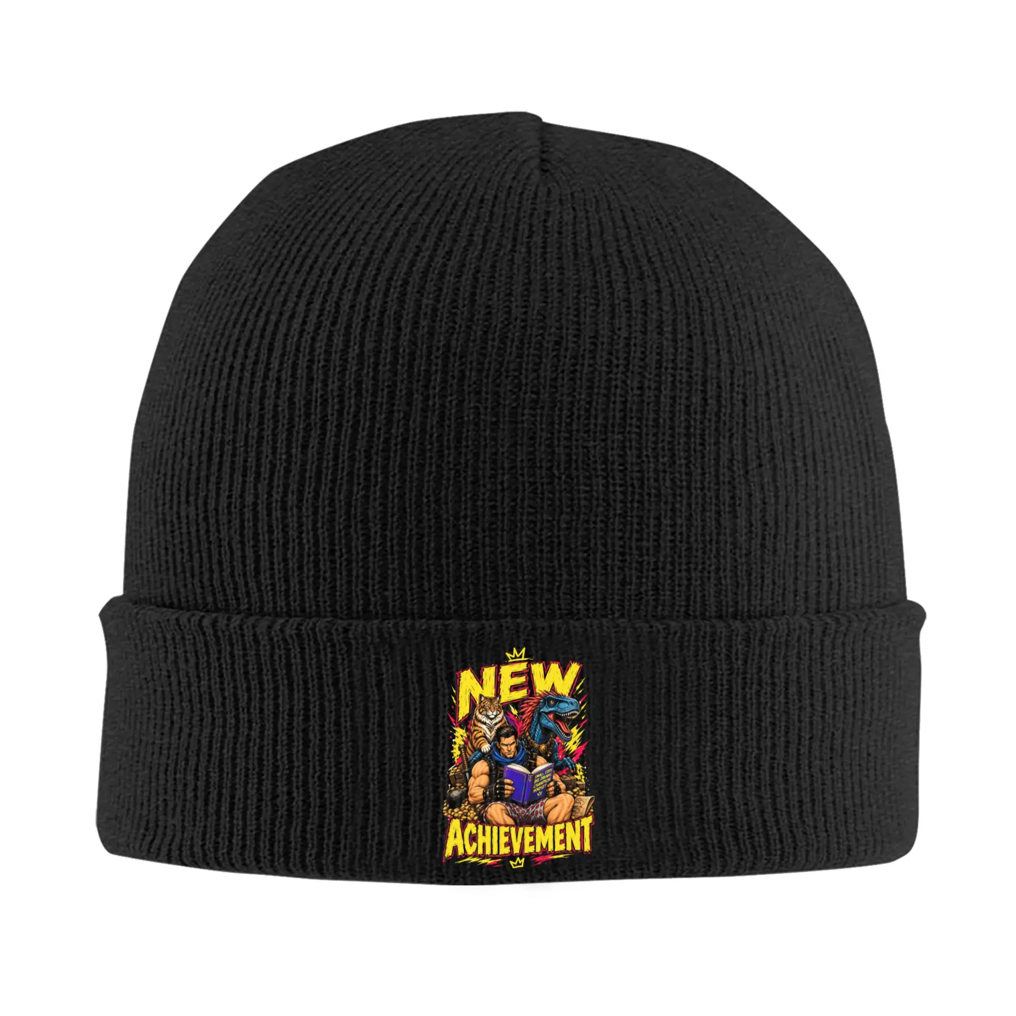 New Achievement Dungeon Crawler LitRPG Carl Champion Mindset Beanie Hats  Bonnet Hats Female Male Hip Hop Kpop Knit Hat