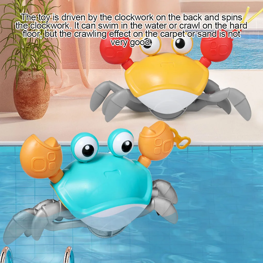 Baby bathtub toy Water Play crab toy Clockwork Portable Beach Shower accessories for kids Toddler mobile toy Christmas gift