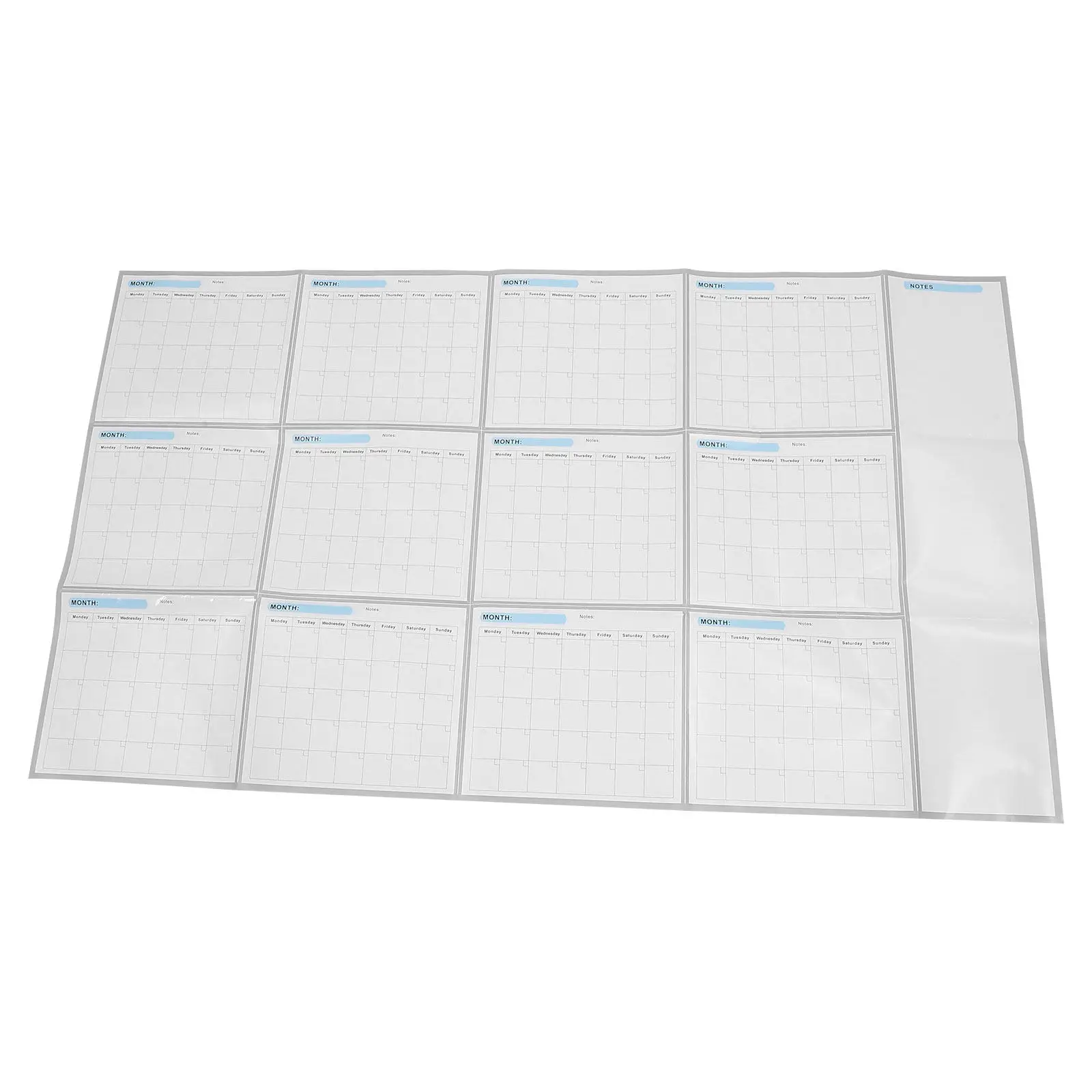 

Giant Whiteboard Wall Calendar 34x58 Undated Blank Year Planner Large Reusable Dry Erase Monthly Schedule Paintable Organizer
