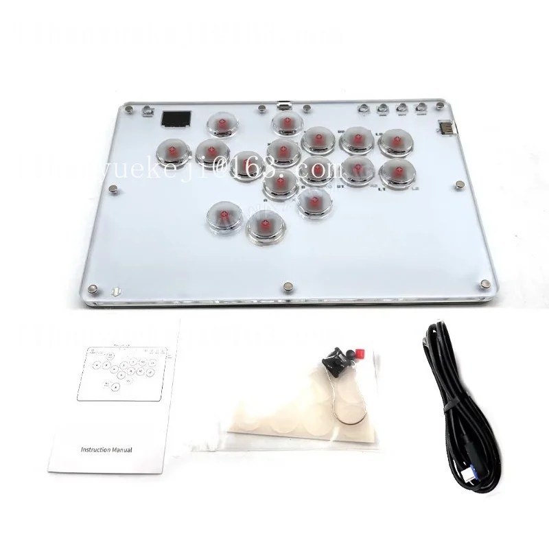 Portable Console Controller Large Button Design Mechanical USB PC PS4 PS5 Arcade Fighting Game