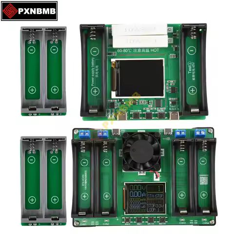 18650 Type-C LCD 4/1 Channel Display Battery Capacity Tester MAh Lithium Digital Battery Detection Module For Battery Testing