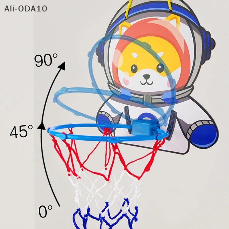 어린이 조정 가능한 농구 스탠드 만화 동물 모양 슈팅 바구니 실내 야외 스포츠 보드 게임 어린이 장난감