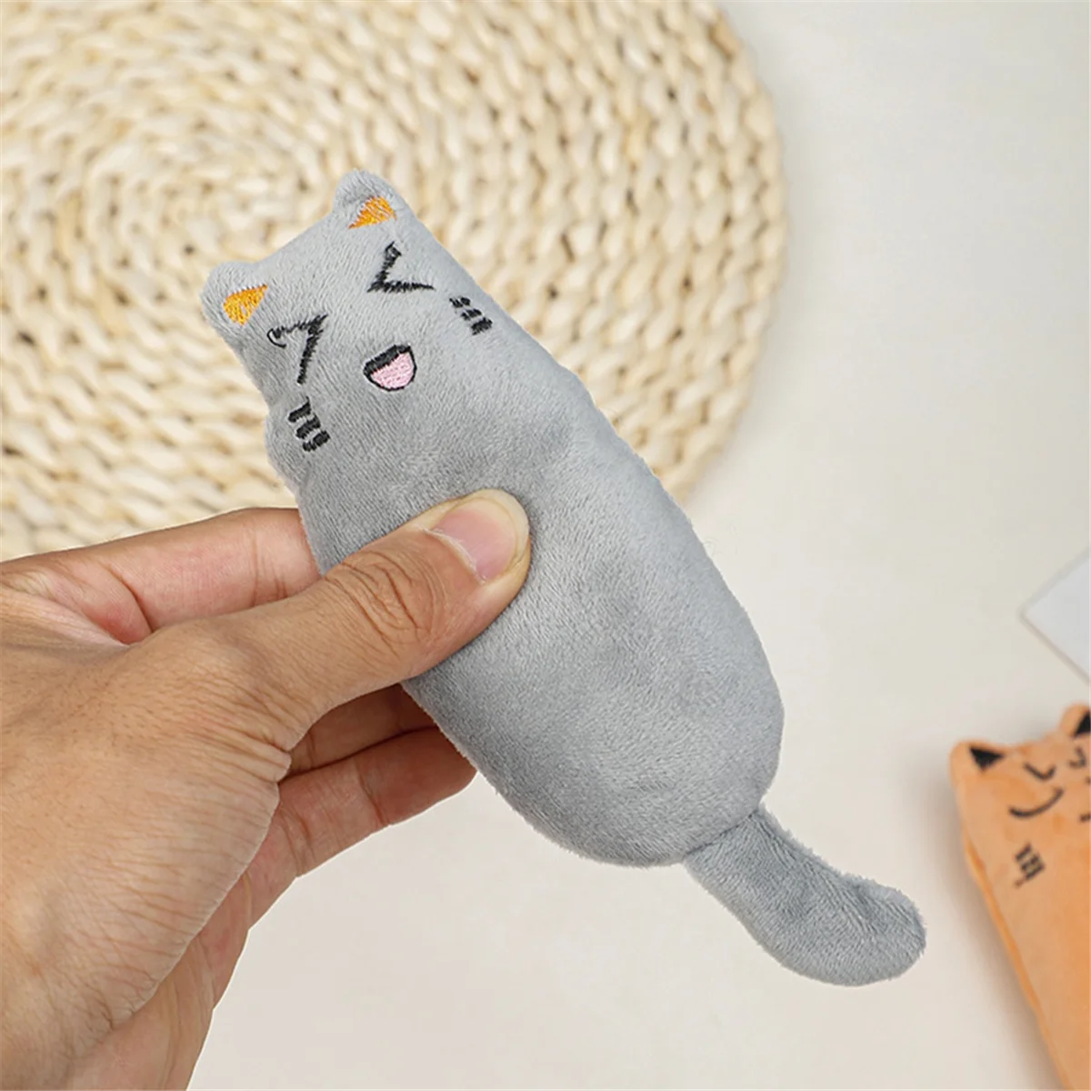 Rustle Sound Catnip Toy Cats Products for Cute Cat Toys for Kitten Teeth Grinding Cat Plush Thumb Pillow Accessories