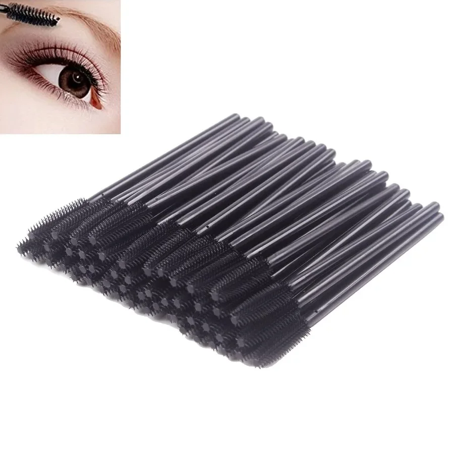 Venta al por mayor, cepillos desechables para pestañas, cepillo para extensión de pestañas, 50/100 Uds. Para varillas de rímel para mujer, aplicador, carretes, herramienta de maquillaje