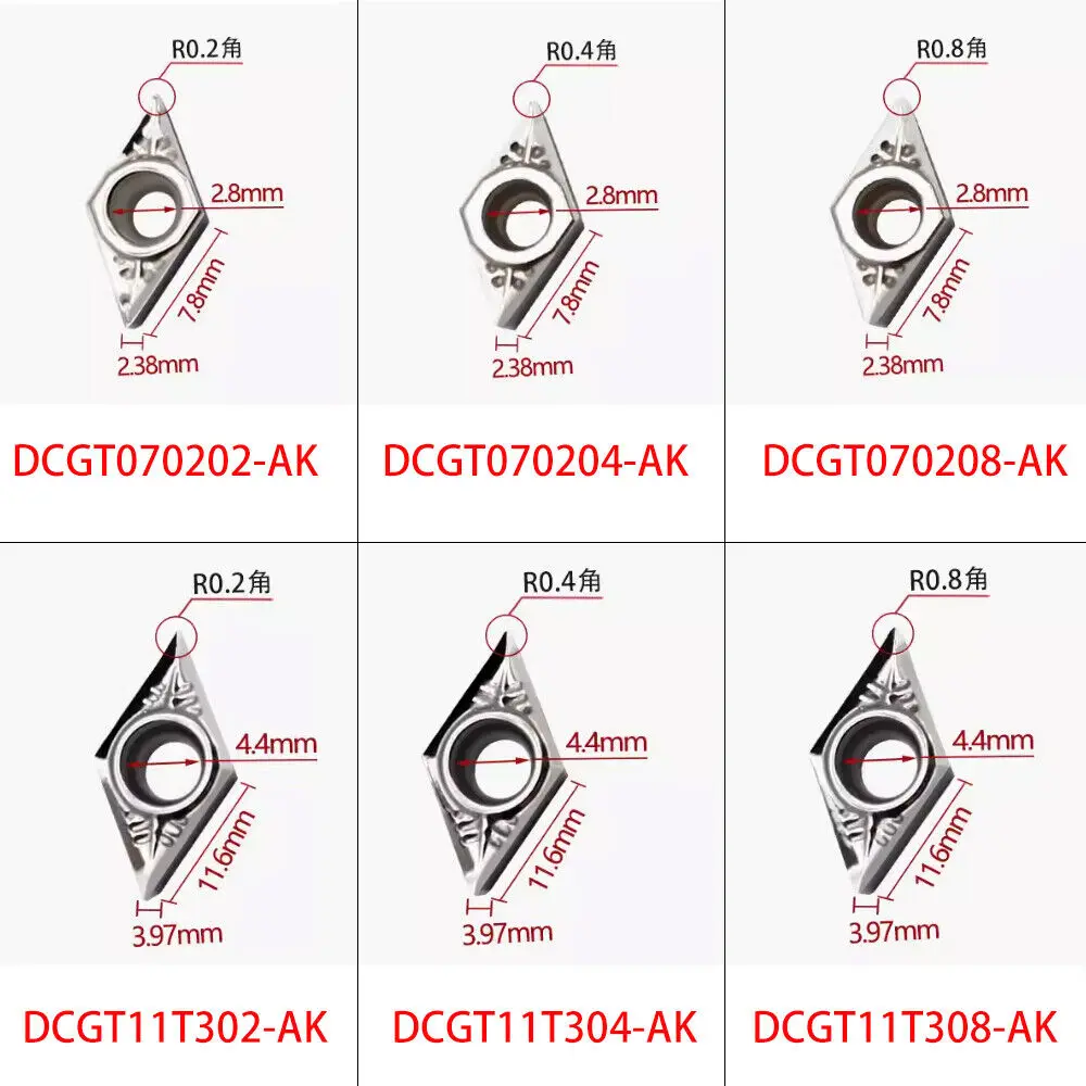 

10 шт., карбидные алюминиевые вставки CCGT06, CCGT09, CCGT12, токарные инструменты CCGT, резак, металлический токарный станок, лезвие для алюминия