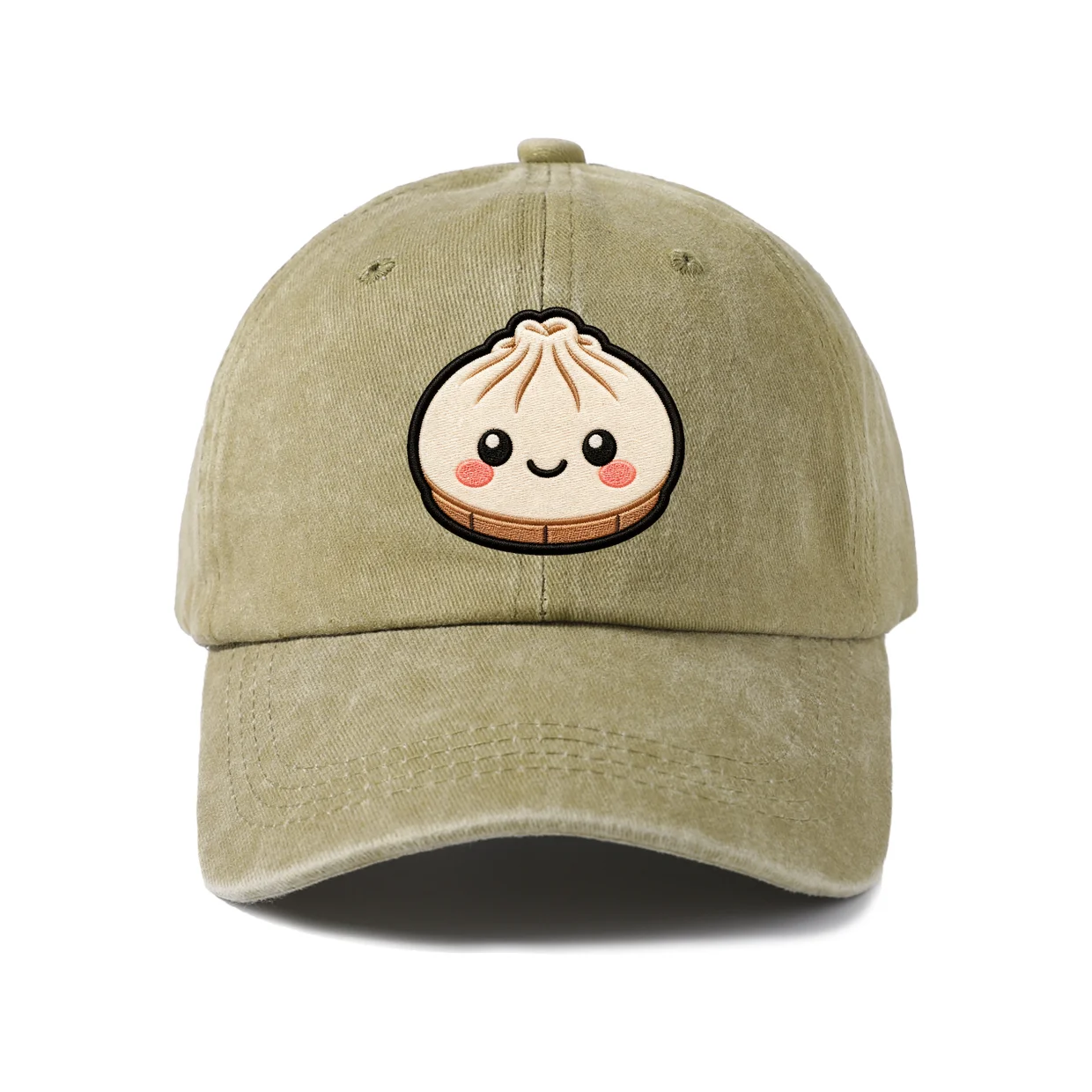 Whimsical Creature Illustration Baseball Cap, Vintage Washed Adjustable Unisex Dad Hat, Streetwear Gift