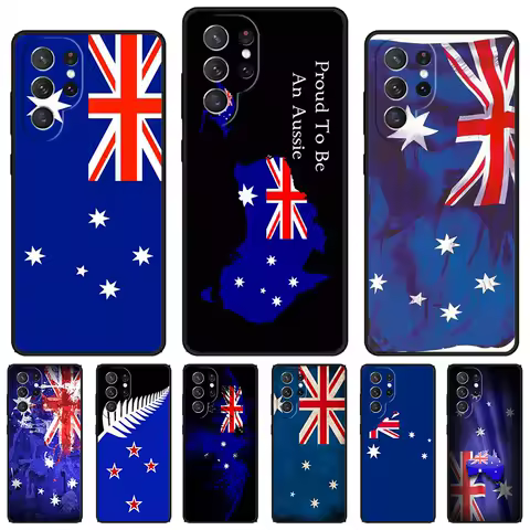 Australian Flag phone case For Samsung Galaxy S24 S23 S22 Ultra Note 10 20 Plus S8 S9 S10 S20 S21 FE Cover