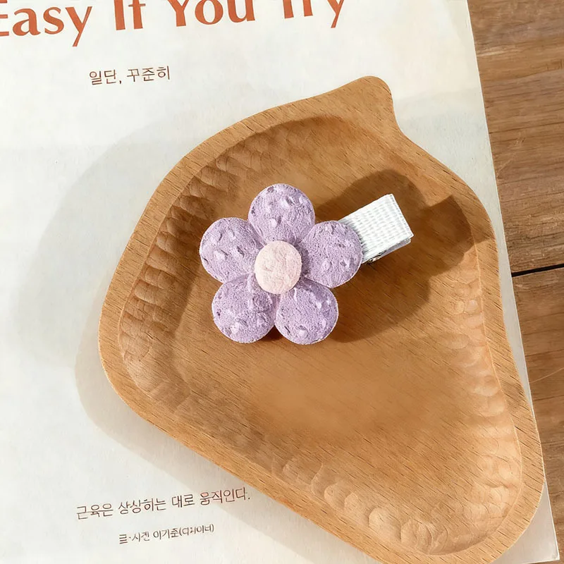 Handmade Fabric Flower Hair Clips Sweet Bow Design Women Side Barrettes Cute Broken Hair Decor Daily Hair Accessories 6