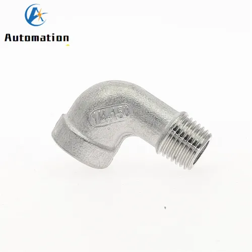 Imagen 2 del producto BSPT 1/8 ""1/4"" 3/8 ""1/2"" 3/4 ""acero inoxidable SS304 hembra x macho combustible calle 90 codo roscado accesorios de tubería para agua Gas aceite