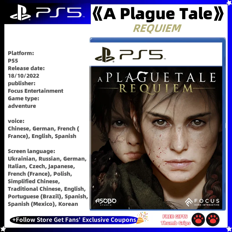 Sony Playstatio5 Genuine New Game CD A Plague Tale: Requiem PS5 Playstation5 Game Card SONY Ps5 Games A Plague Tale: Requiem