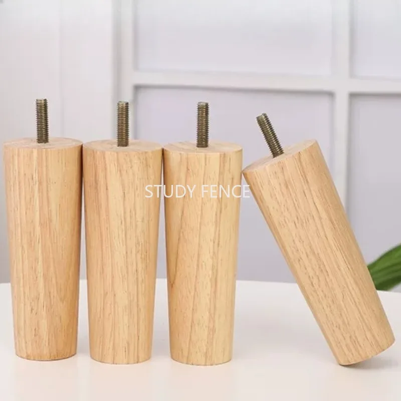 2PCS M8 Screw Wooden Foot TV Cabinet Legs Furniture Leg Bedside Table Legs Household Hardware Accessories 8/10/12/15/20/25/30CM