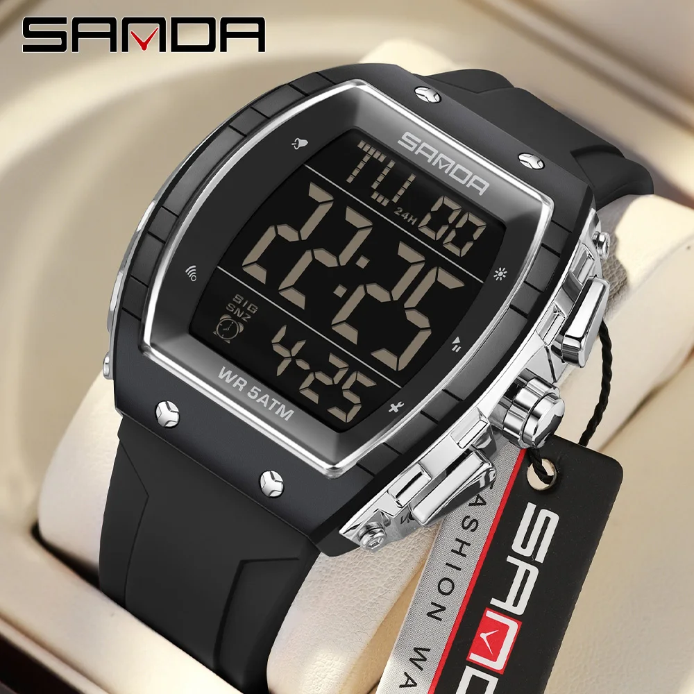 

Fashion SANDA New 6258 Men's Electronic Watch Sports Multifunctional Waterproof LED Men's Electronic Digital Watch 2025