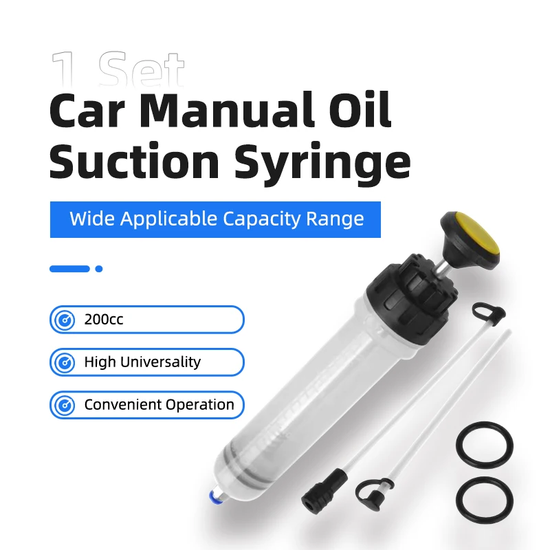 200cc Brake Bleeder Fluid Pump Extractor Car Oil Change Filling Syringe Bottle Universal Truck Motorcycle Vehicles Accessories