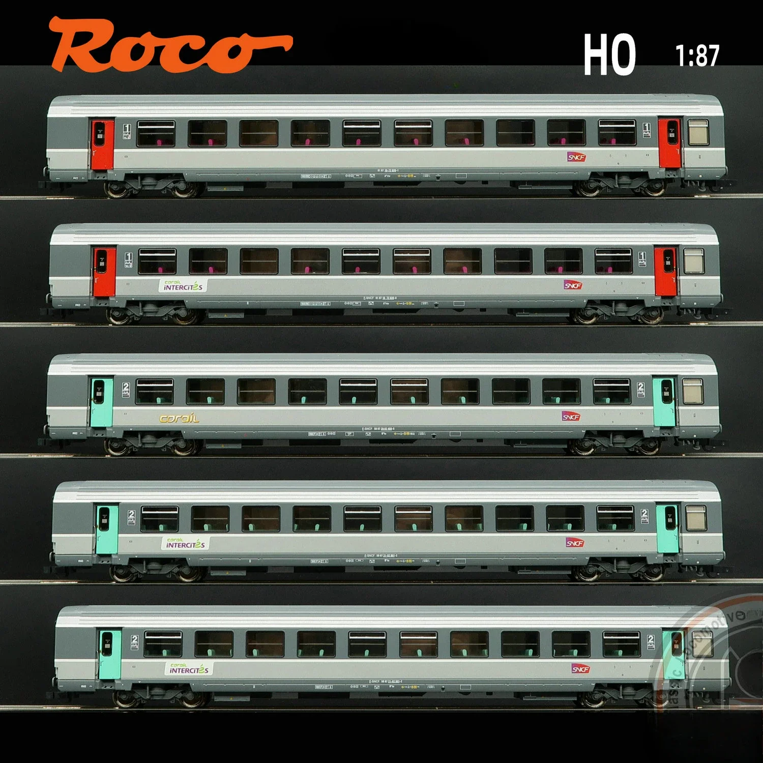 ROCO HO Type 1/87 Train Model 74536-41 Six-generation Passenger Car Five-section Set Train Model Toy Gift