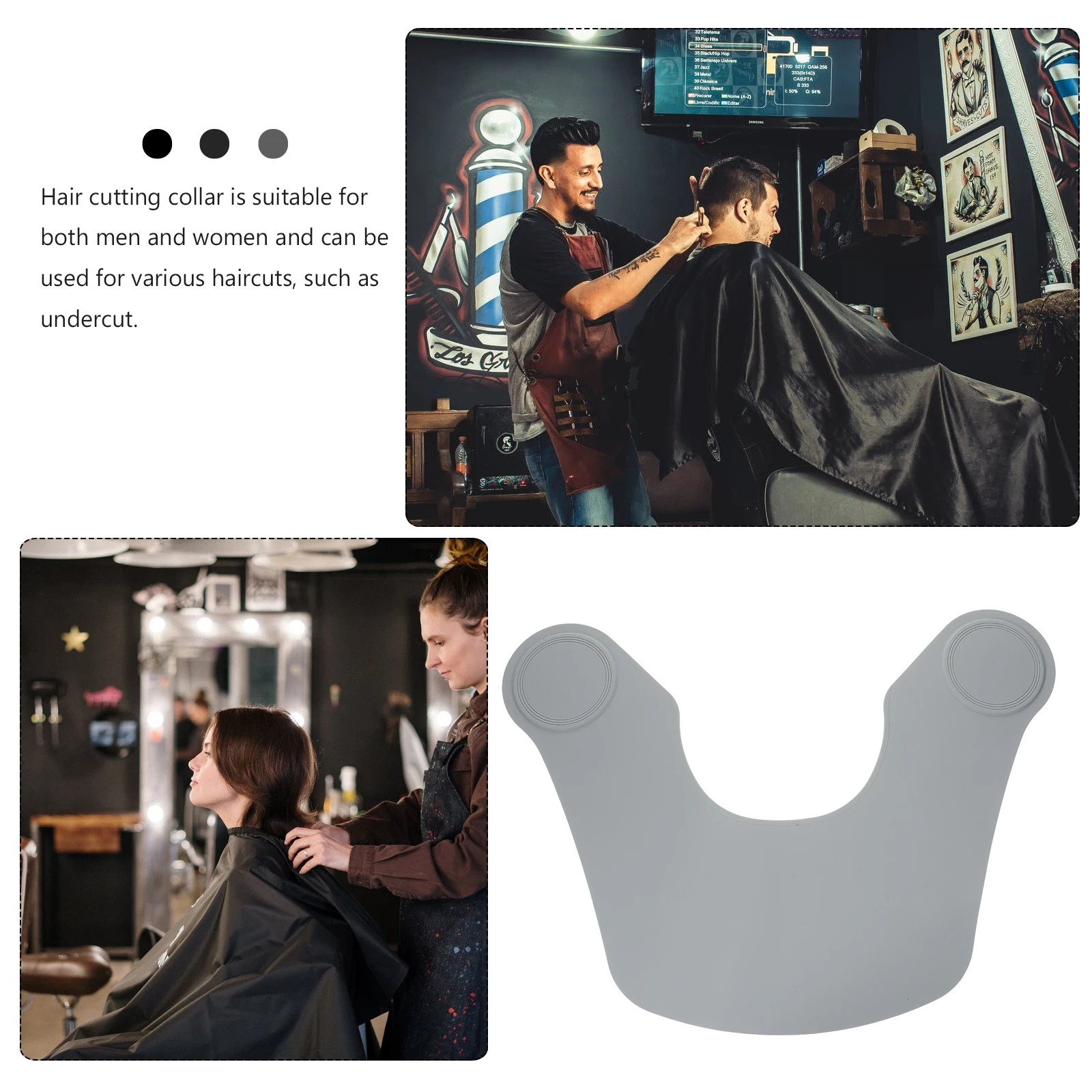 

Cutting Guide Collar Durable Silicone Neck Wrap Guard For Men Women Salon Supplies Stylist Hairdressing Toolbarber Mat Hair