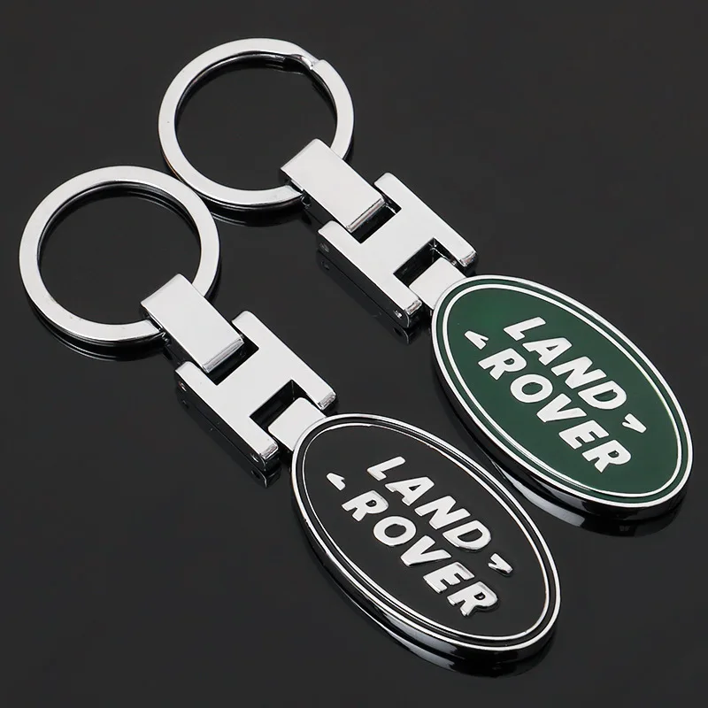 Metal Car Styling Keychain Key Rings For Land Rover Freelander Range Rover Velar Sport Discovery 2 Defender Auto Accessories