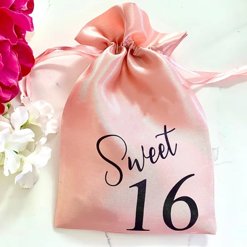 5pcs Rose Gold Sweet 16 Hangover Recovery Survival Kit Gift bags Sixteen years old 16th happy Birthday Party decoration Favor