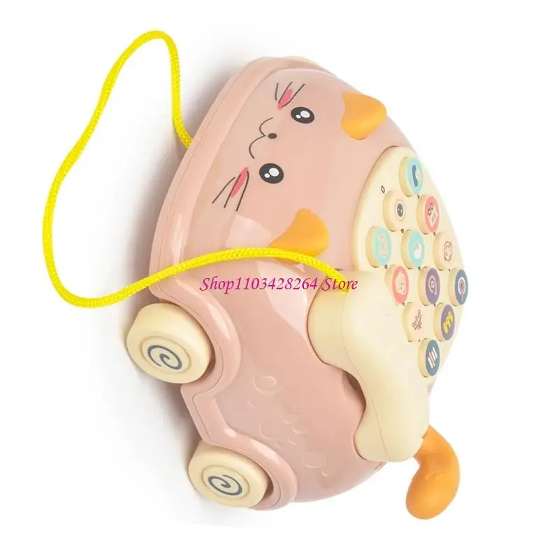 Pretend Play Electronic Telephone Toy With Melodies Number Cogntion for Toddler