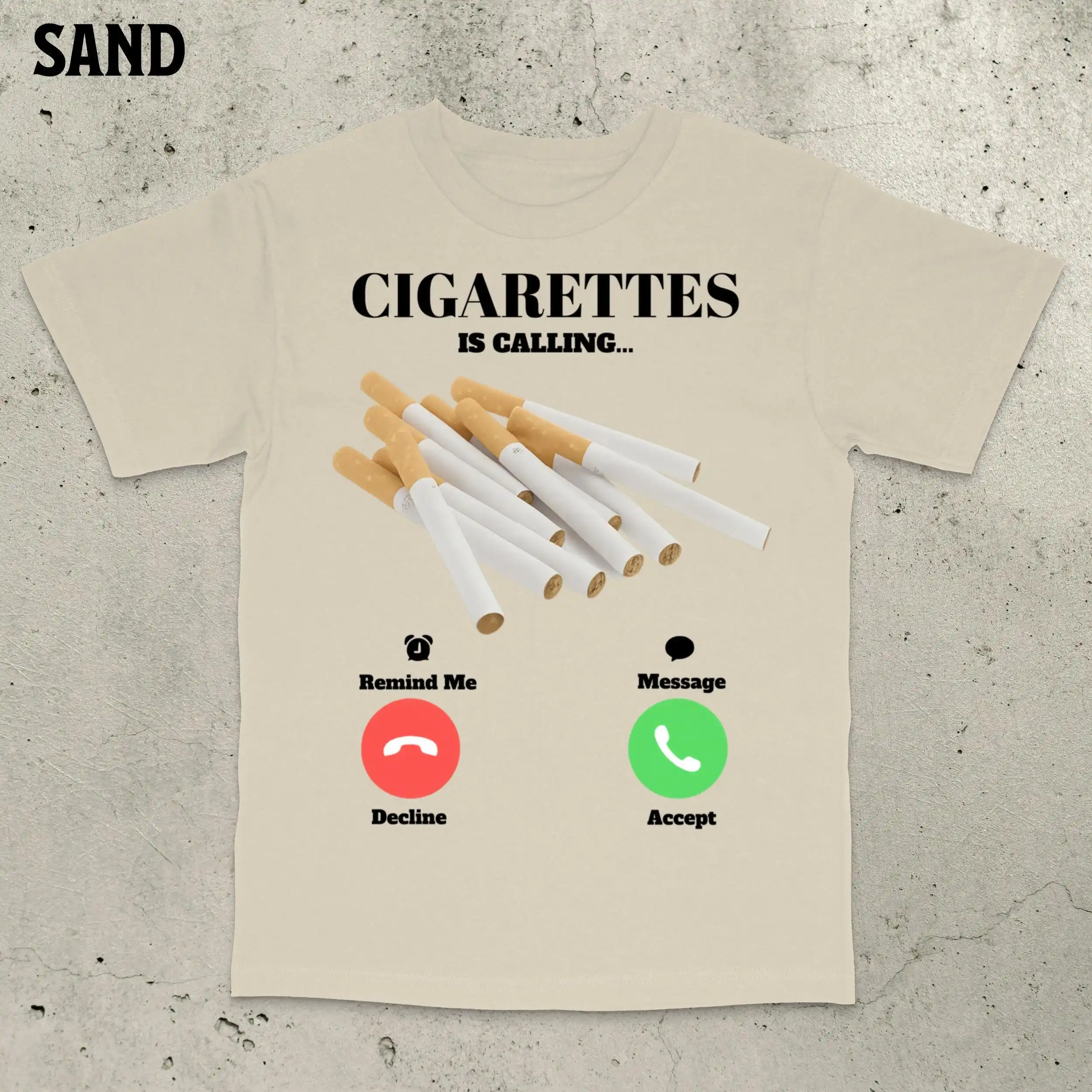 Cigarettes Is Calling T-shirt Funny Meme Summer Men's Tracksuit Short-sleeved Tops Casual Cotton Sportswear Harajuku Streetwear