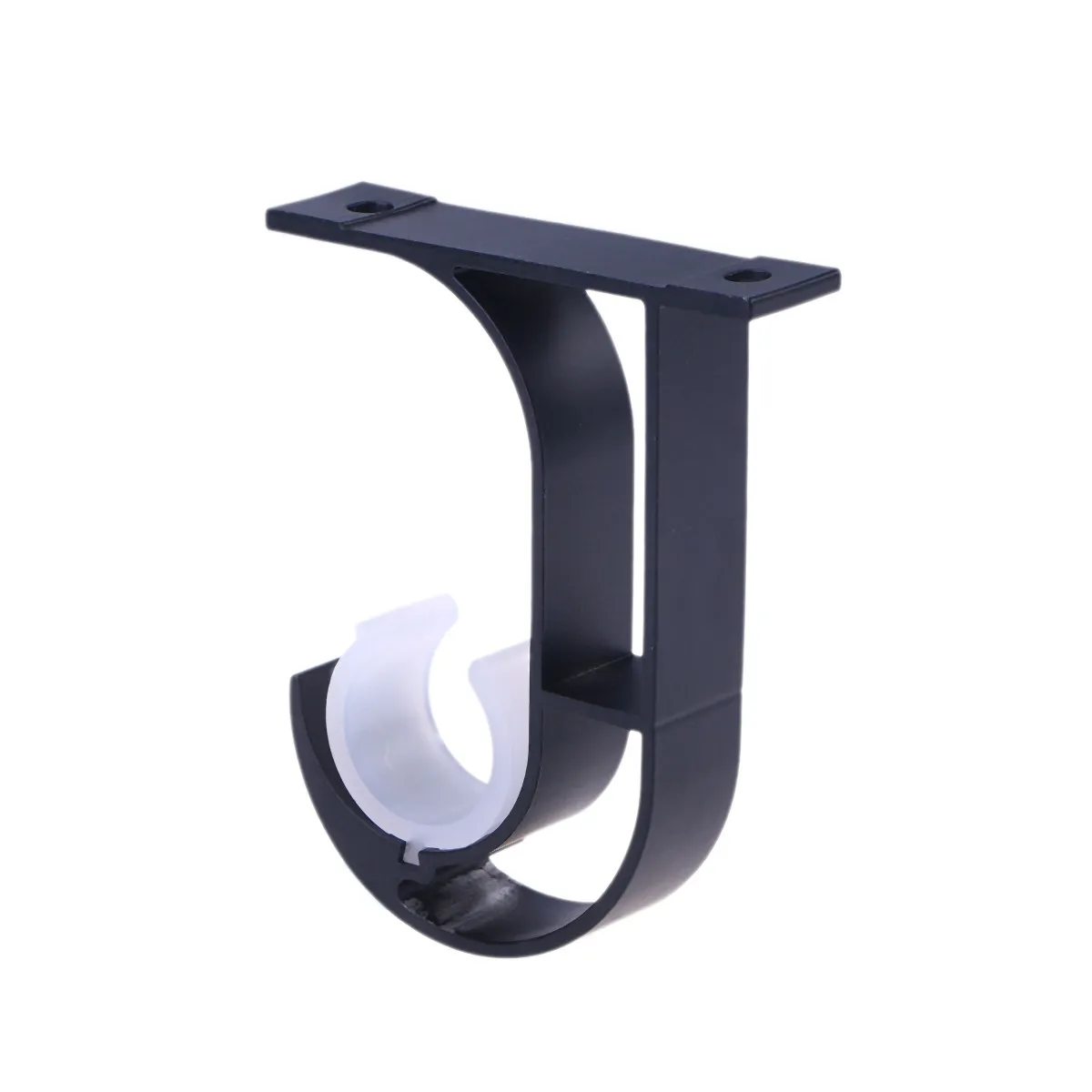 2pcs Aluminum Alloy Curtain Rod Brackets Wall Mount Holders For Thick Rods Adjustable Ceiling Curtain Support Bracket Home