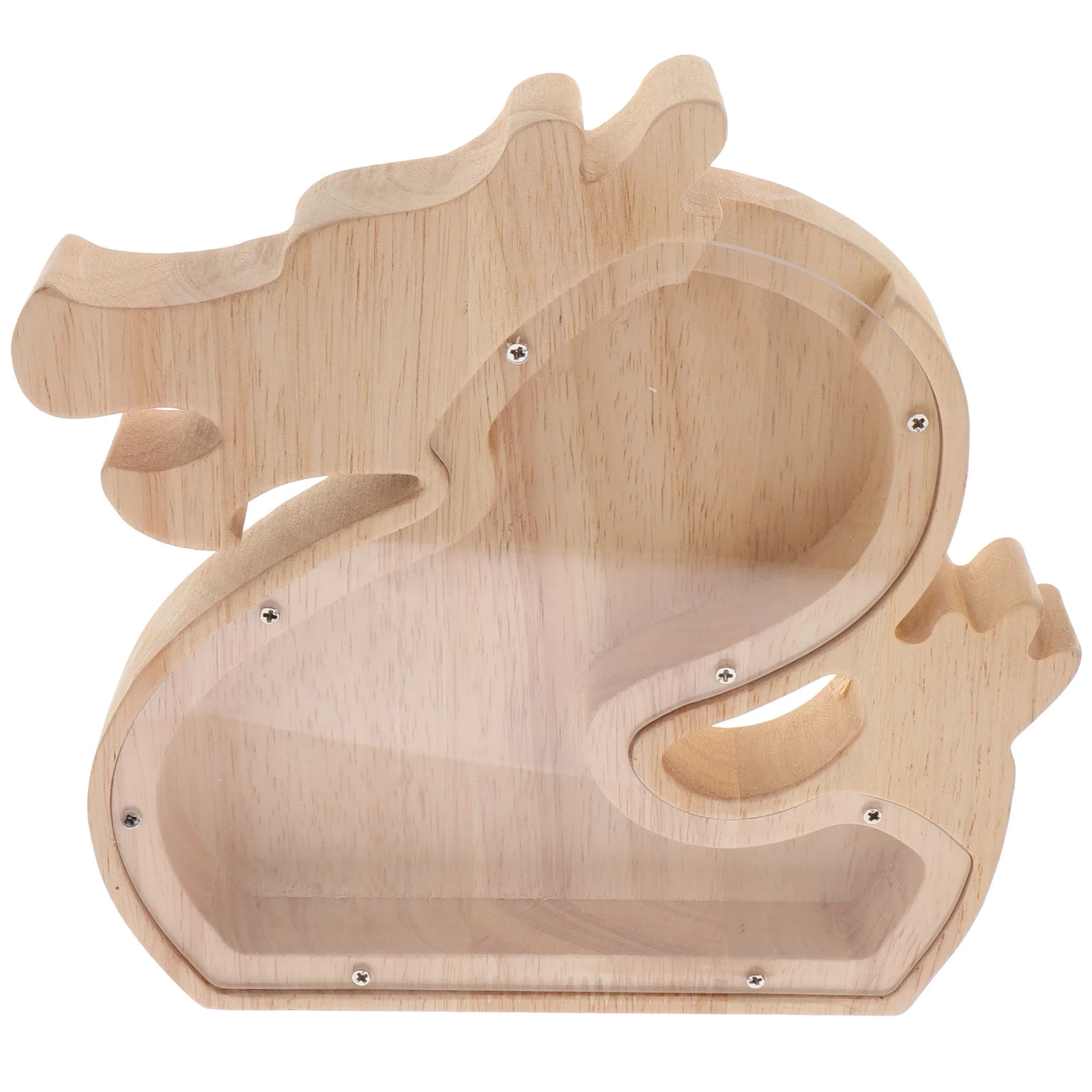 Tirelire en bois pour enfants, tirelire transparente, boîte d'économie d'argent amusante pour garçons et filles, tirelire en bois pour enfants