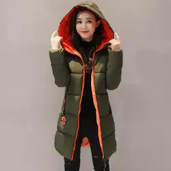 2017new Aankomst Winter Vrouwen Jas Hot Sate Ongedwongen Warme Beneden Katoen Vrouwelijke Bisic Jassen Oversized Hooded Lange Parka L52-17807Z