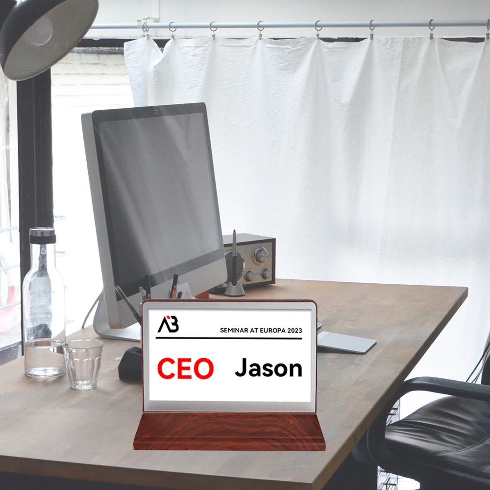 7.5 inch Double-Sided Electronic Conference E Ink Nameplate Table Digital Name Signs Electric Ink Screen