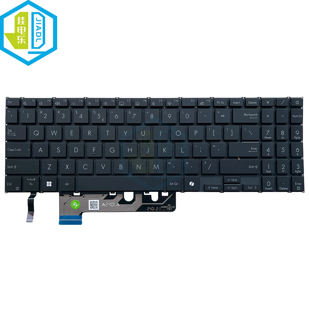 

Новая американская клавиатура с RGB-подсветкой, серебристая, для ASUS Vivobook S16 M5606 S15 S5507 S5506 с клавишами AI, для ноутбуков, 0KNB0-681VUS00