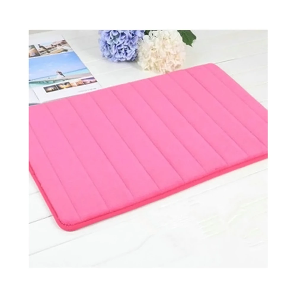

Mat Non Slip Absorbent Rug Washable Door Mat Memory Foam Floor Mats Coral Carpet Stylish Design Brown Color