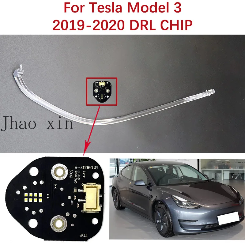 Angel Eye Board White Light For Tesla Model 3 Pre-Refresh 5YJ3 Ballast Module 2019-2020 Sedan Headlamp DRL CHIP Light Guide Tube