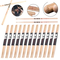 1/5/10Pair 5A/7A Drumsticks Mallets Jazz Drum Sticks Percussion Consistent Weight and Pitch American Hickory Classic Drum Sticks