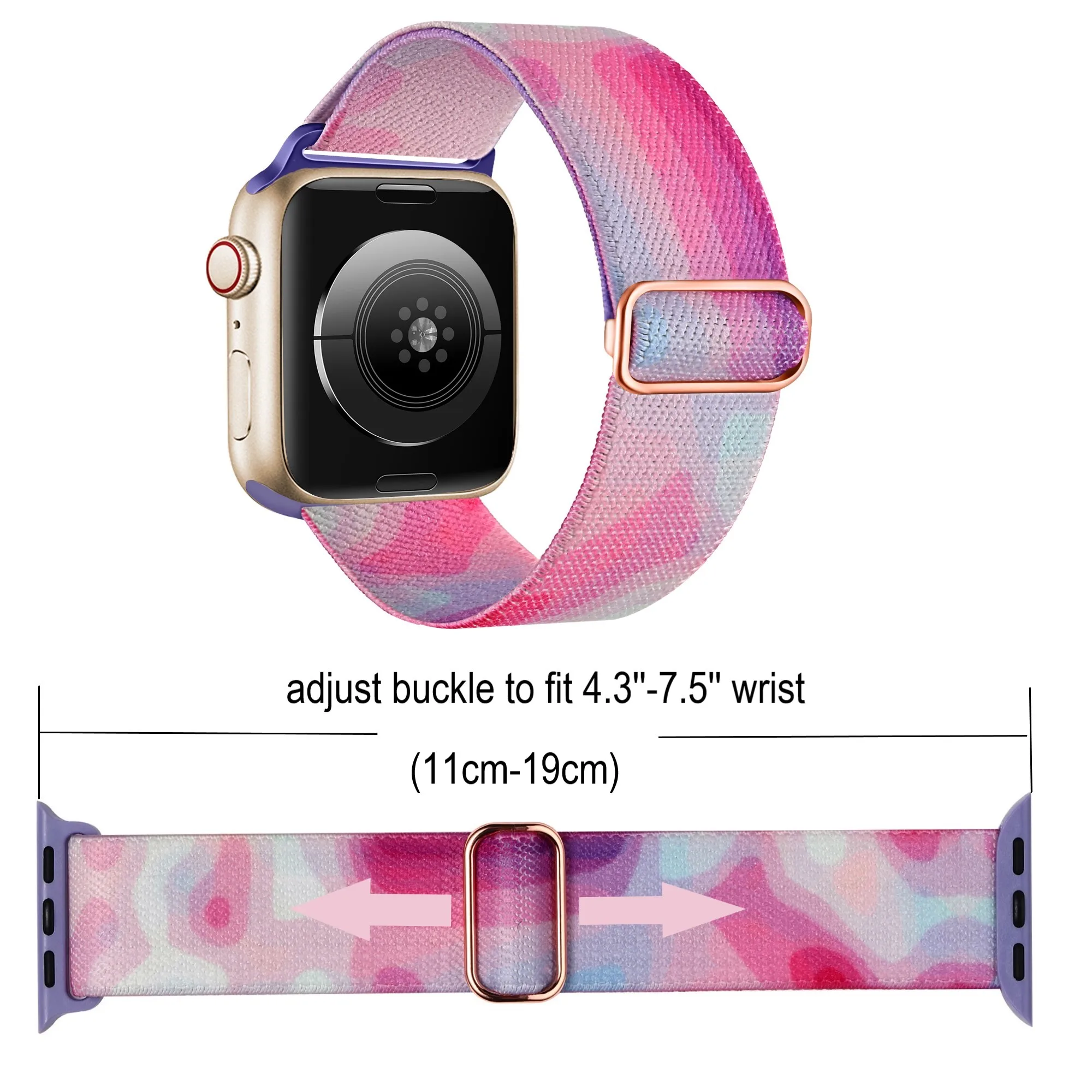 For Apple Watch Bands Straps Nylon Colorful watchband for apple watch Ultra 9 8 7 6 5 4 3 SE iwatch Straps  38 40 41 42 44 45 49