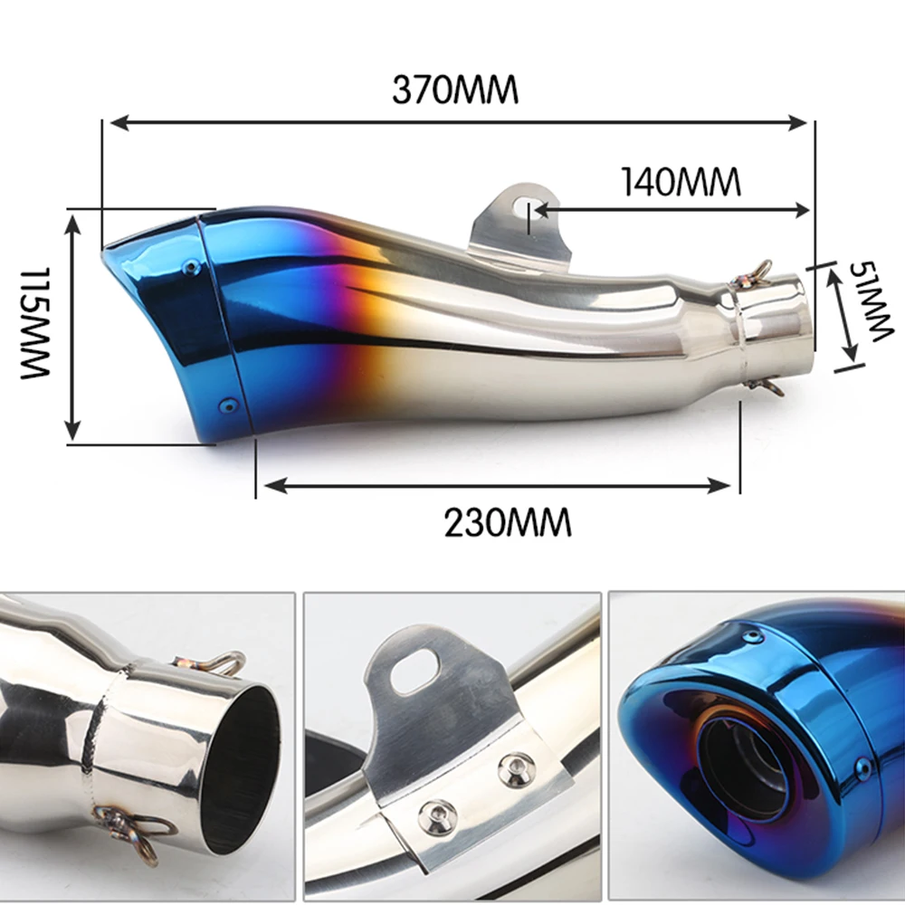 Factory Direct Selling Good Quality 38-51mm Universal Escape Motorcycle Exhaust Muffler exosto para moto Slip - On Factory Price