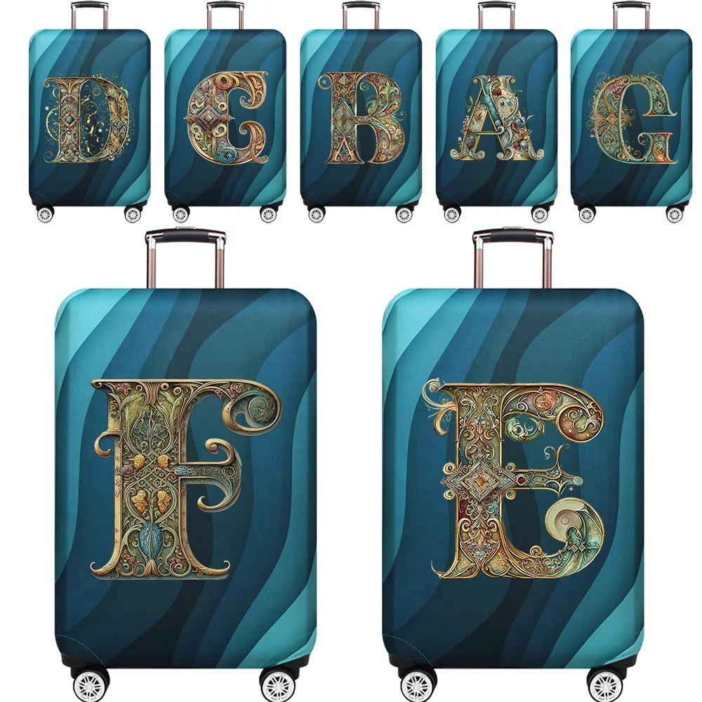 

Stretch Fabric Luggage Cover Dust Cover Anti-Scratch Suitcase Suit for 18-32 Inch Bag Graphic Letter Pattern Travel Accessories