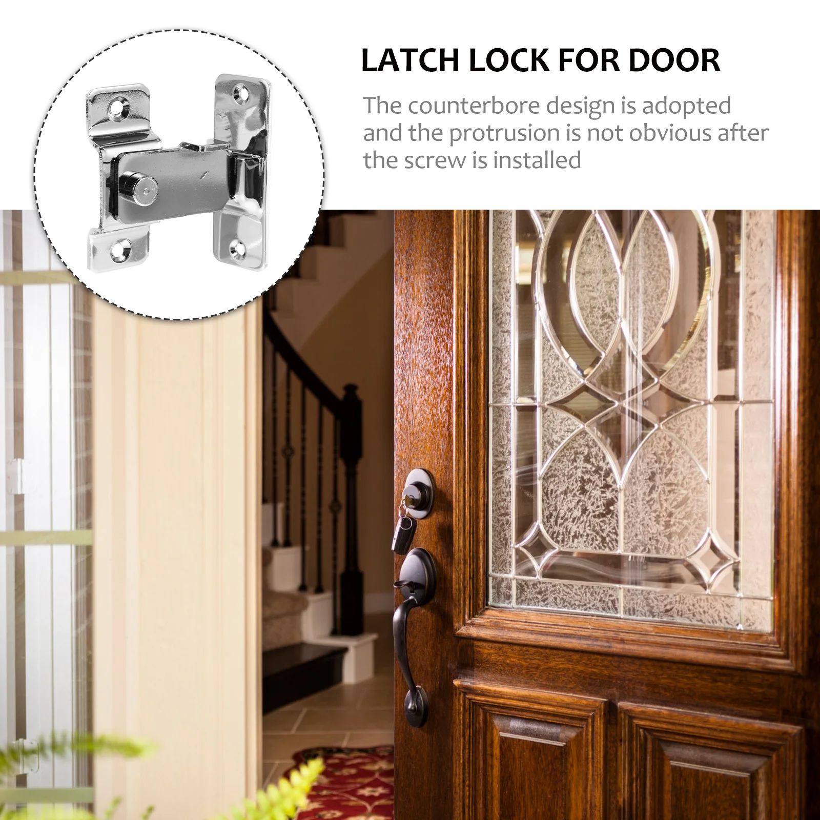 

Stainless Steel Door Latch Right Angle Bolt Lock For Indoor Outdoor Bathroom Cabinet Garage Durable Toggle Latch Hardware