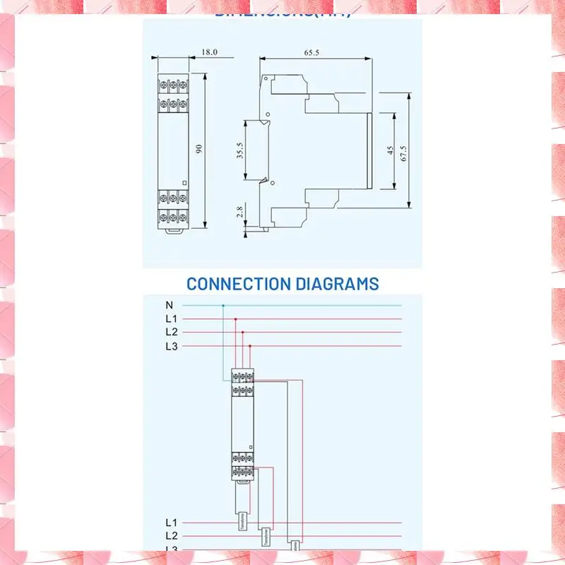 JAJA Zigbee Three-Phase Energy Meter 100-240V Mobile App Remote Control Household Multifunctional Rail Energy Meter