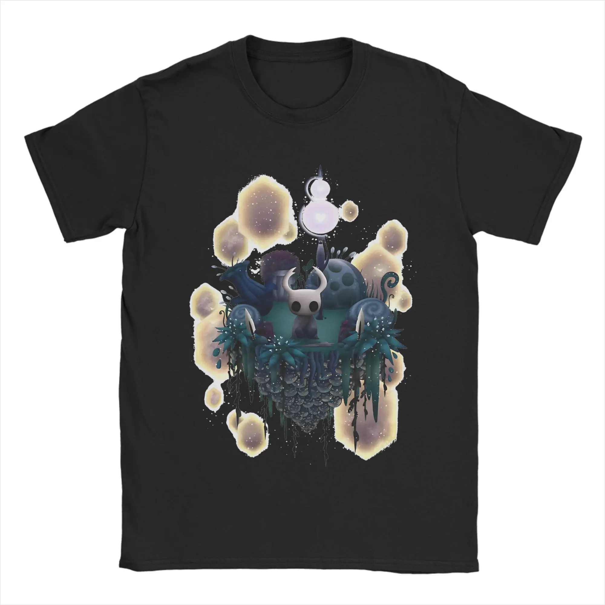 

Hollow Knight Island T Shirt for Men Women Cotton Vintage T-Shirts Crew Neck Game Tee Shirt Short Sleeve Clothes Plus Size
