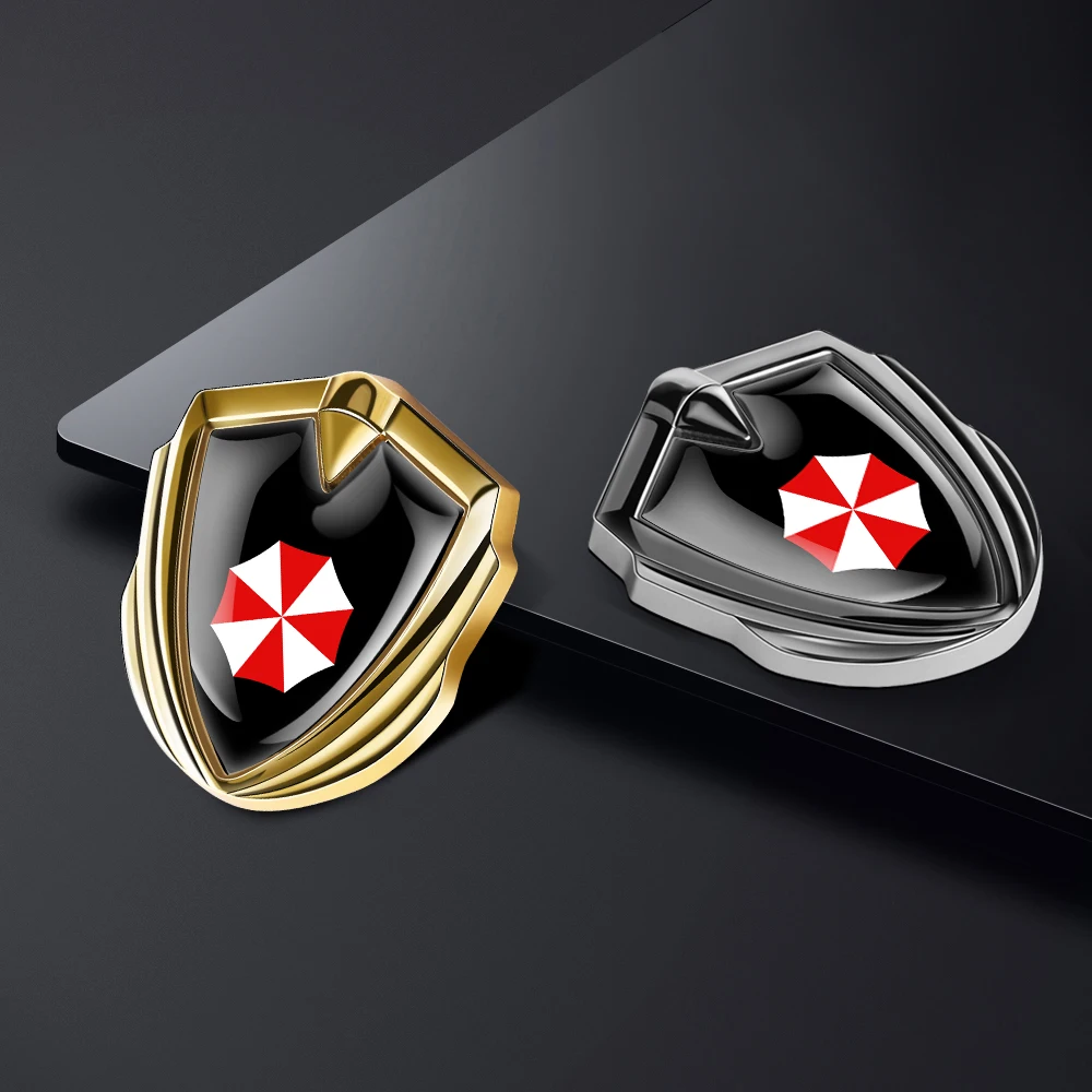 1Pcs Car Fender Body Metal Umbrella Corporation Emblem Stickers Auto External Accessories