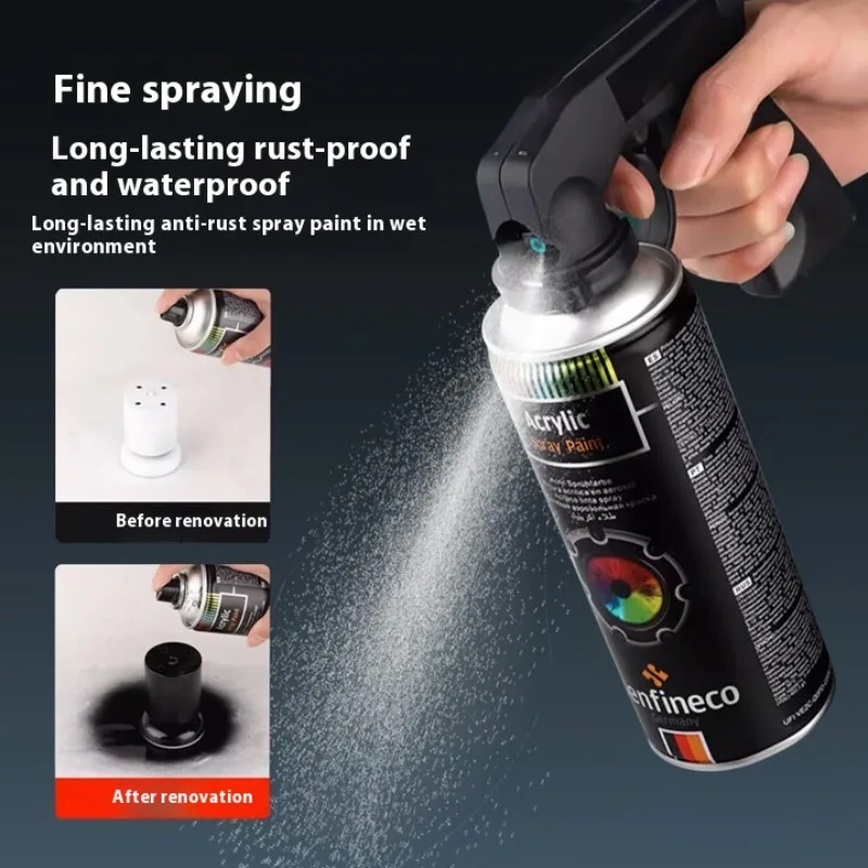 Bright Black 450ml Bottle Self-spraying Paint Rust-proof Scratch Repair Paint for Home Use Renovation and Color-changing Paint